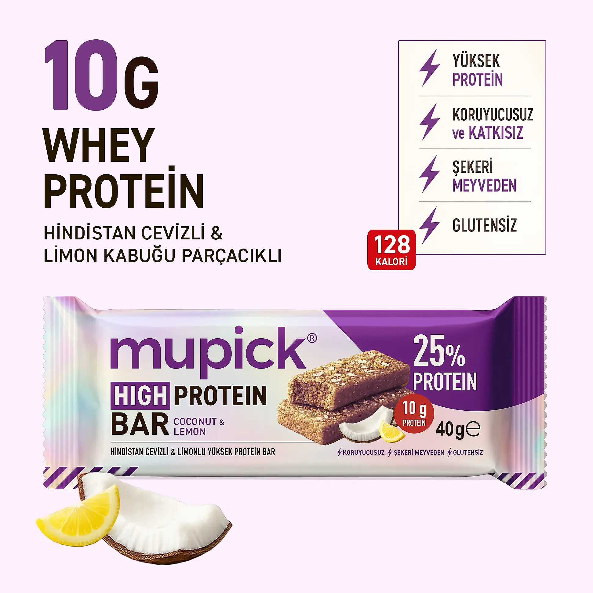 12’li Karma Yüksek Protein Bar Paketi 40 g × 12 Adet - 5