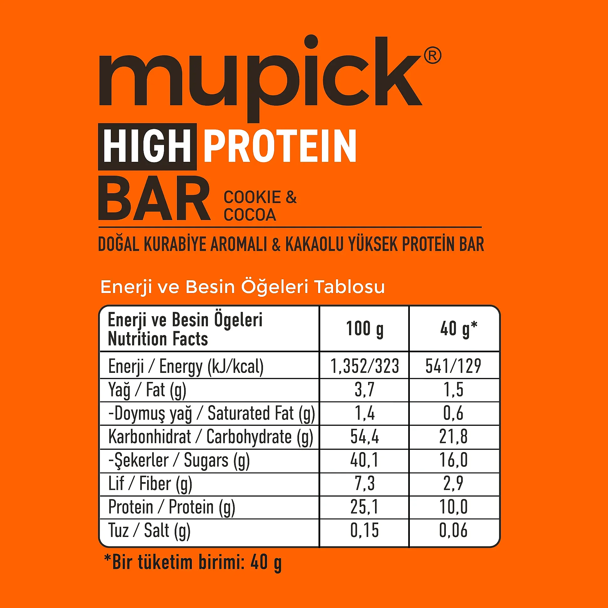 6'lı Yüksek Protein Bar Paketi 40g x 6 Adet - 3