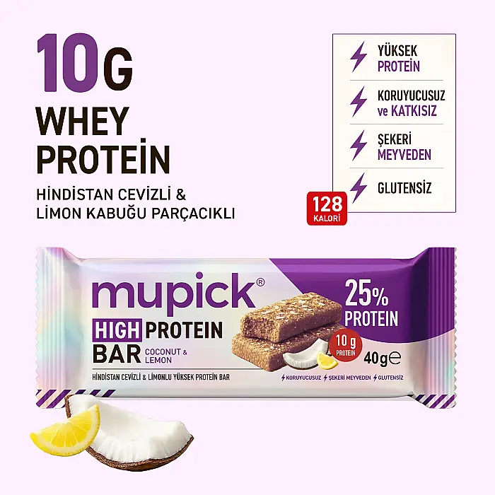 6'lı Yüksek Protein Bar Paketi 40g x 6 Adet - 5